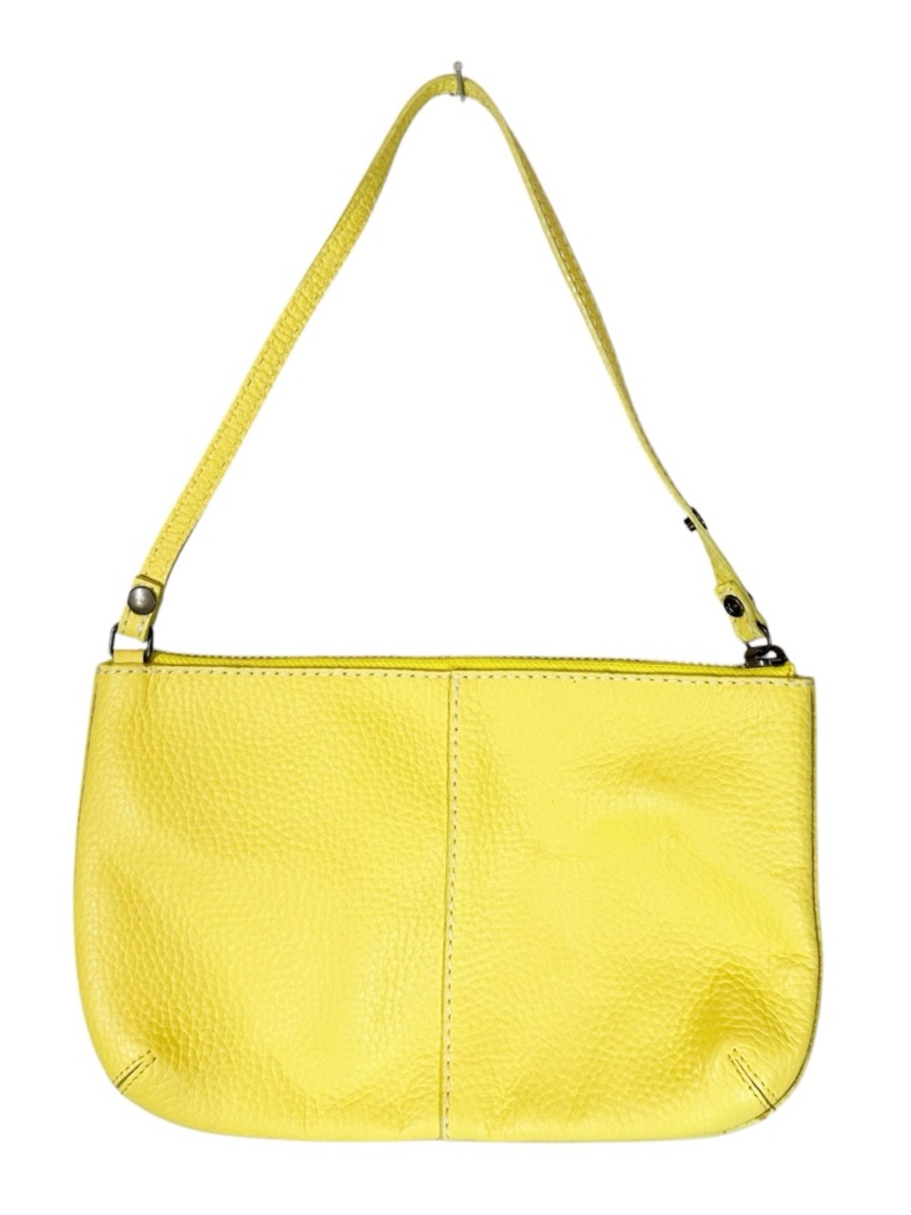 VINTAGE GAP Bright Yellow Mini Top Zip Wristlet Clutch Purse